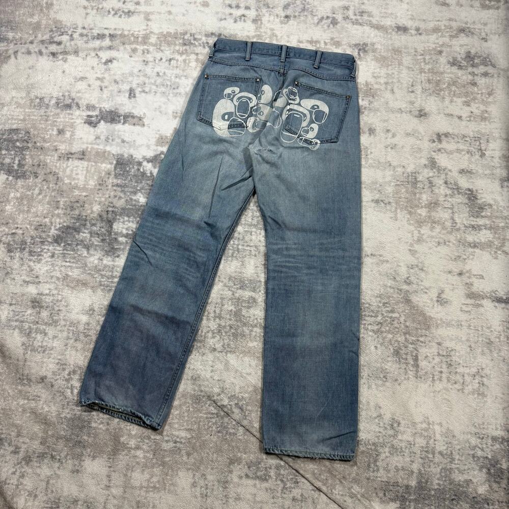 Authentic Bape 2000’s Baby Milo Faces Jeans 30